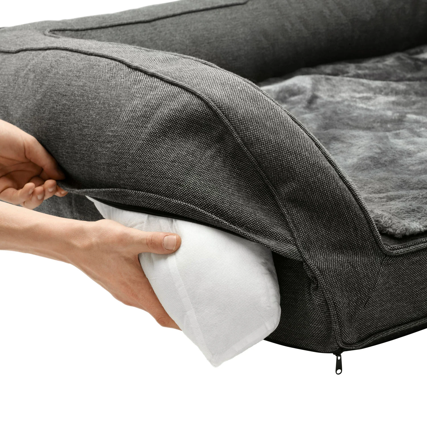 Hunter ortopædisk hundesofa Livingston Large 100 x 80 cm Antracit